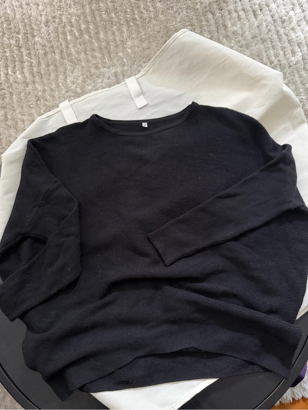 Black Rib Tunic Sweater